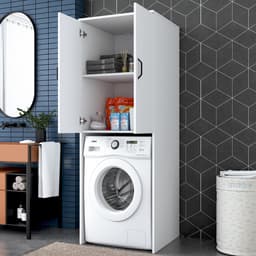KD110 Wasmachinekast | 100% MELAMINE | Wit - Emob - Wasmachine Ombouw - Wit - Melamine; Spaanplaat — thumbnail 3