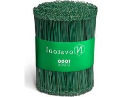 Sluitdraden voor zakken - Binddraad met drilapparaat - Zakken afsluiten - Groen gecoat koperdraad - 14 x 240 mm - Groen