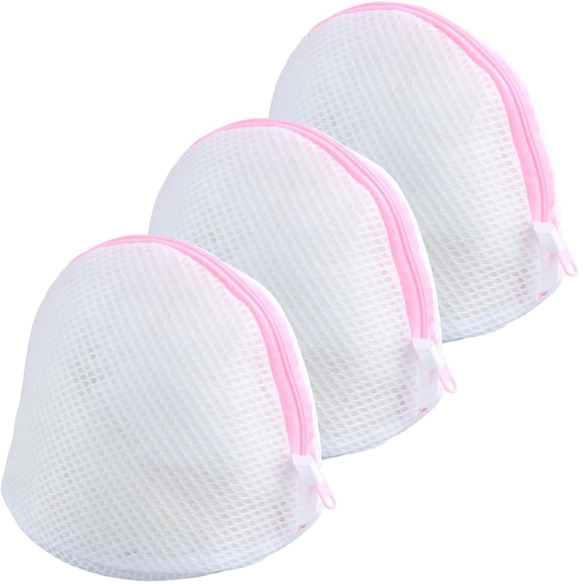 Virtubuy - Waszak voor Bh's - Bescherming voor Wasmachine - Roze Kleur - Herbruikbaar Wasnet - Ideaal voor Ondergoed en Babykleding - Set van 3 — afbeelding 1