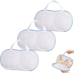 BH Waszakje - Wasnet - TENZHVXI® - 3 stuks - Automatische Vergrendeling Rits - Honeycomb Bescherming Net - 33x18.5cm Polyester - 3 Stuks - Voor Lingerie Kousen En Reizen — thumbnail 1