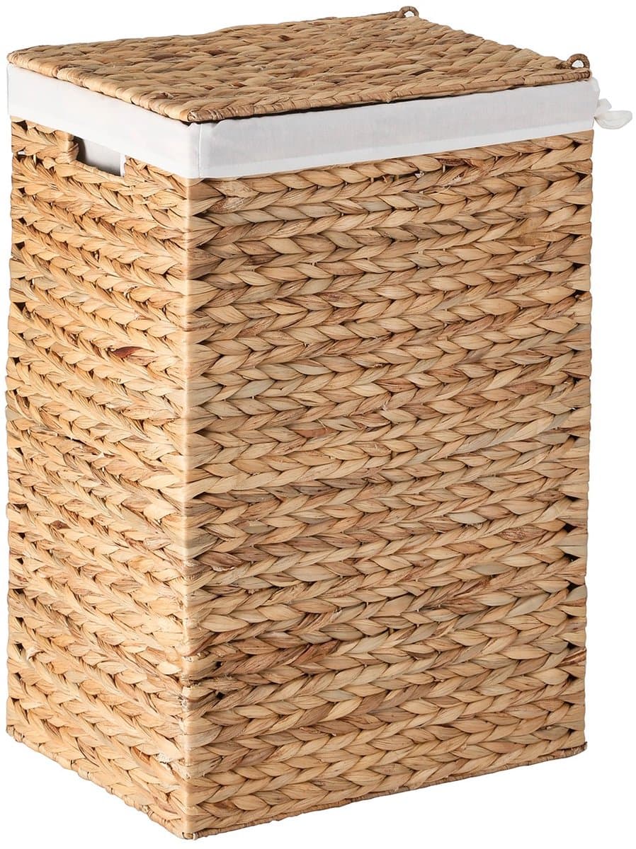 CALICOSY - Smalle wasmand met deksel van waterhyacint B30 cm - MAYA — afbeelding 1