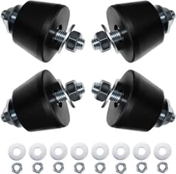 Rubberen buffer M8 (40 x 26 mm), 4 stuks - trillingsdemper voor airconditioning, warmtepompen en compressoren - anti-trillingsvoeten van rubbermetaal voor geluids- en trillingsvermindering — thumbnail 1