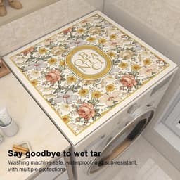 Wasmachine Top Cover - Droger Protector Mat - Apparaten Beschermen - Waterdicht Antislip - 60x60 cm - Spring Garden — thumbnail 2