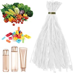Mesh Produce Zakjes - Netzakken Fruit - Keuken Organiseren - Trekkoordsluiting - 100 stuks - Wit — thumbnail 1
