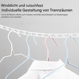 Draagbare Waslijn - Reis Waslijn - Kleding Drogen - Winddicht Ontwerp - 5 Meter - Grijs — thumbnail 2