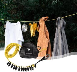 Draagbare Waslijn - Reis Waslijn - Kleding Drogen - Winddicht Ontwerp - Tot 7 Meter - Zwart — thumbnail 5