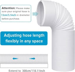 Afvoerslang - Airco slang - Koelte behouden - Ingebouwde staaldraad - 3 meter 130mm - Grijs — thumbnail 4