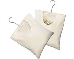 Dailygoods- Wasknijperzak Duurzaam - Wasknijpertas - Opbergtas - Hangende Wasknijperzak - 2 Stuks - 27 x 32 cm - Beige