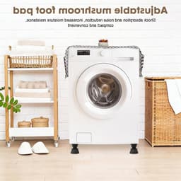 Trillingsdempers voor wasmachines en drogers, 4 antislipmatten, verstelbare hoogte, universele anti-vibratiedempers voor optimale stabiliteit en geluidsreductie — thumbnail 4