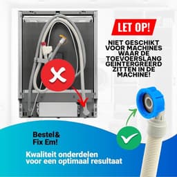 Fixem® - 1.5M Toevoerslang met waterslot - Aanvoerslang met aquastop geschikt voor wasmachine en vaatwasser voor alle bekende merken met een standaard 3\4 schroefwartelaansluiting — thumbnail 2