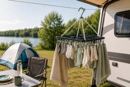 HEM Washanger Groen met 18 Knijpers – Opvouwbaar Droogrek – Ondergoedhanger – Sokhanger – Camping Wasrek – 24x31 cm – Inclusief HEM Microvezeldoekje — thumbnail 5