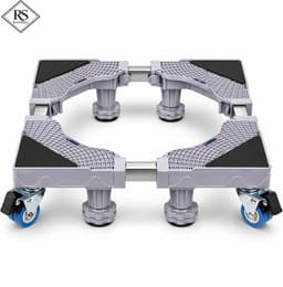 RaviSoll Wasmachine Verhoger – Universeel & Verstelbaar – Anti-Vibratie & Geluidsdempend – Met Remwieltjes – Max. 68x68cm – Voor Wasmachine, Droger & Koelkast – RVS Frame — thumbnail 1