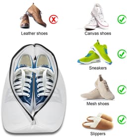 Allecto - Waszakken voor Schoenen - Set van 2 - Bescherming tijdens het wassen - Geschikt voor de wasmachine - Duurzaam materiaal - Handig en pra — thumbnail 2