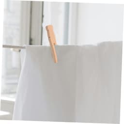 Houten Knijpers - Kledingclips Ambacht - Was Ophangen - Beschermend Rond Ontwerp - 50 Stuks - Lichtbruin — thumbnail 5