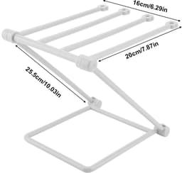 Dailygoods- Droogrek Opvouwbaar - Vaatdoek Houder - Handdoekrek - Kunststof - 3 Armen - Afmetingen 20x16x25,5 cm — thumbnail 5