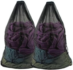 Dailygoods- Wasnetzak Extra Groot 70 x 90 cm - 2 Stuks - Zwarte Waszakken met Trekkoord - Duurzaam Polyester - Bescherming voor Delicate Kleding - Waszak — thumbnail 1