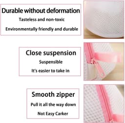 Dailygoods- Waszak met Rits - Waszakje BH - Waszakken voor Wasgoed - Dacron - Beschermd tijdens Wassen - Verkrijgbaar in Meerdere Kleuren — thumbnail 3
