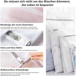 Dailygoods- Waszak Groot - Waszakjes met Rits - Wasnet voor Wasmachine - Waszakken voor Wasgoed - Waszakje voor Kleding - Duurzaam Polyester 40x50/50x60 cm — thumbnail 2
