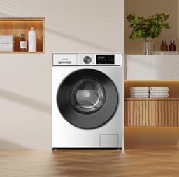 coocaa Galaxy A3-serie voorlader wasmachine, 8 kg, BLDC-motor, A-20% energieklasse, bacterieverwijderingssysteem, stoomwas, snelwas 15 min, kinderslot, 15 programma’s, eindvertraging, babyverzorgingsfunctie [Energieklasse A] F802A3AВC0 — thumbnail 4
