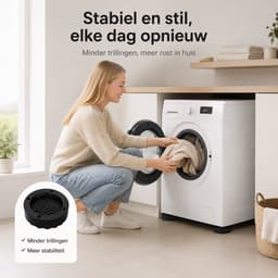 BOTC Wasmachine dempers - Wasmachine Verhoger - Stapelbaar - geschikt voor wasmachine en wasdroger - Zwart — thumbnail 2
