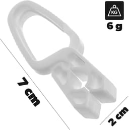 Wasknijpers - Kledingklemmen Sokkenklemmen - Was Ophangen - Windbestendig Ontwerp - 50 Stuks - Wit — thumbnail 4