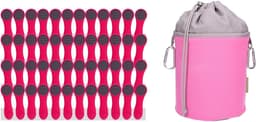 Wasknijpers Set - Kledingklemmen - Was Ophangen - Roestvrijstalen Veren - 48 Stuks - Roze Grijs — thumbnail 1