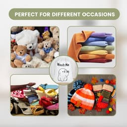 Dailygoods- Waszak 50 x 60 cm - Waszakken 2 stuks - Waszak met hondenontwerp - Opbergzakken voor wasgoed - Katoenen waszakken - Duurzaam en robuust - Wasmand — thumbnail 5