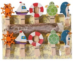 Dailygoods- Houten Knijpers 10 Stuks - Mini Wasknijpers - Fotoklemmen - Paperclips - Berichtklemmen - Decoratieklemmen — thumbnail 1