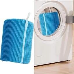 2 Stuks Schoenwaszakken, Herbruikbare Waszak voor de Wasmachine, Schoenentas met Rits en Schoenreiniger voor Efficiënt Wassen van Schoenen (Blauw) — thumbnail 2