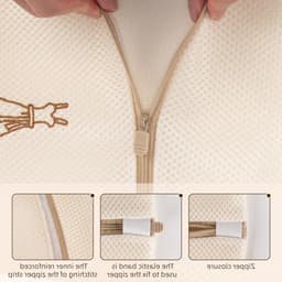 Set van 4 wasnetten in verschillende maten met symbolen voor het wassen van shirts, jurken, broeken en bh's, ideaal voor delicate kledingstukken — thumbnail 2