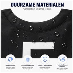 BOTC Wasmand - Waszak - 115L - Laundry basket - Wassorteerder - 43x79 cm - waszak vouwbaar - draagbaar wasbox - Zwart — thumbnail 5