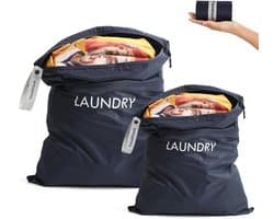 Travelhawk Grote Waszakken - 2 Stuks - 60 x 45 cm en 55 x 35 cm - Waszak voor Beddengoed, Handdoeken & Kleding – Wasnet voor Wasmachine - Blauw — afbeelding 1