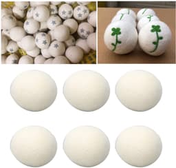 ONF3 - Wol Drogen Ballen - Wasdroger Kleding - Milieuvriendelijke optie - 6 Stuks - Statische Verwijdering - Voor Kleding - 4 cm — thumbnail 5