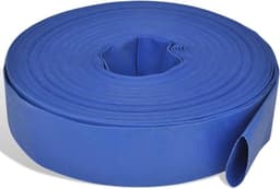 Brandslang - Waterslang 50 Meter - 1 Inch (25 mm) - Blauw - Platte Afvoerslang voor Waterpomp - Versterkt Polyester & PVC - 3 Bar Werkdruk — thumbnail 1