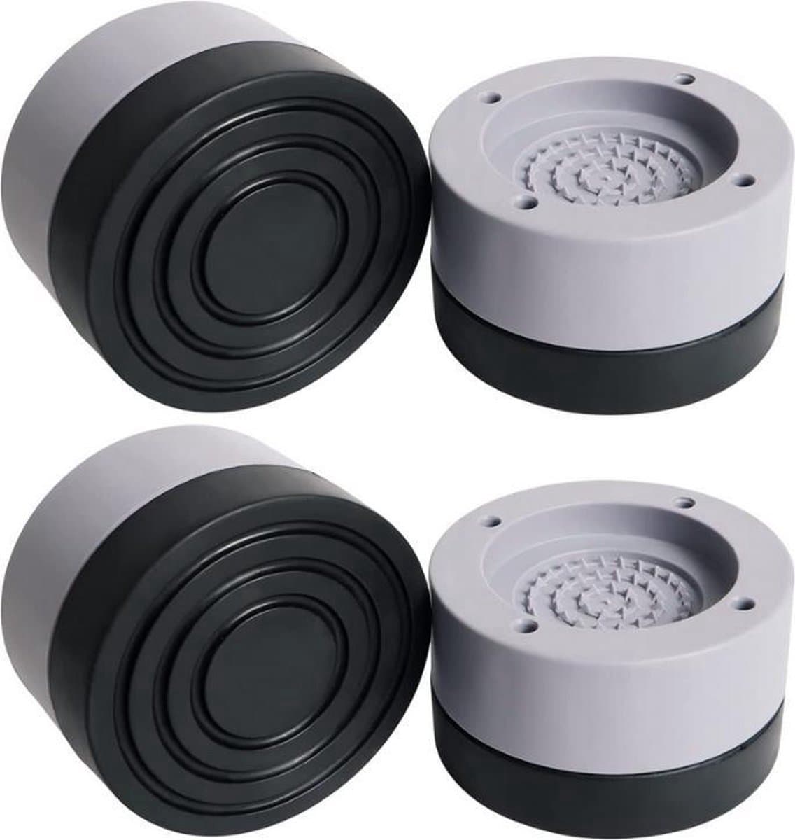 New Age Devi - "Luxe Trillingsdempers Wasmachine \- Set van 4 Stuks \- Grijs \- Extra Dik \- Voetjes Wasmachine" — afbeelding 1