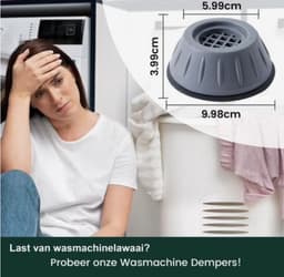 Wasmachine Verhoger – Wasmachine Trillingsdempers - Wasmachine Tussenstuk - Wasmachine antislip - wasmachine Anti Vibratie Voeten Pads - — thumbnail 3