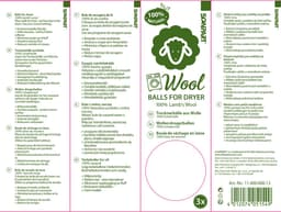 Scanpart wasdrogerballen van wol - Droogballen - Wasdroogballen - Droogtrommelballen - 3 stuks — thumbnail 2