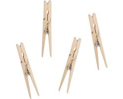 Urban Living XL Size wasknijpers - 72x - bamboe - 9 cm - Extra groot formaat — afbeelding 1