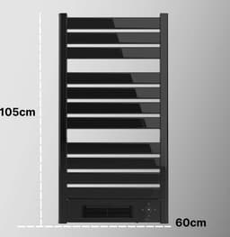 Wanddroogrek - Droogrek Muur Verwarmd - Wanddroogrek Inklapbaar Met Display - 100% Tevredenheidsgarantie - 55*12.5*103 Cm - Incl. Afstandsbediening — thumbnail 3