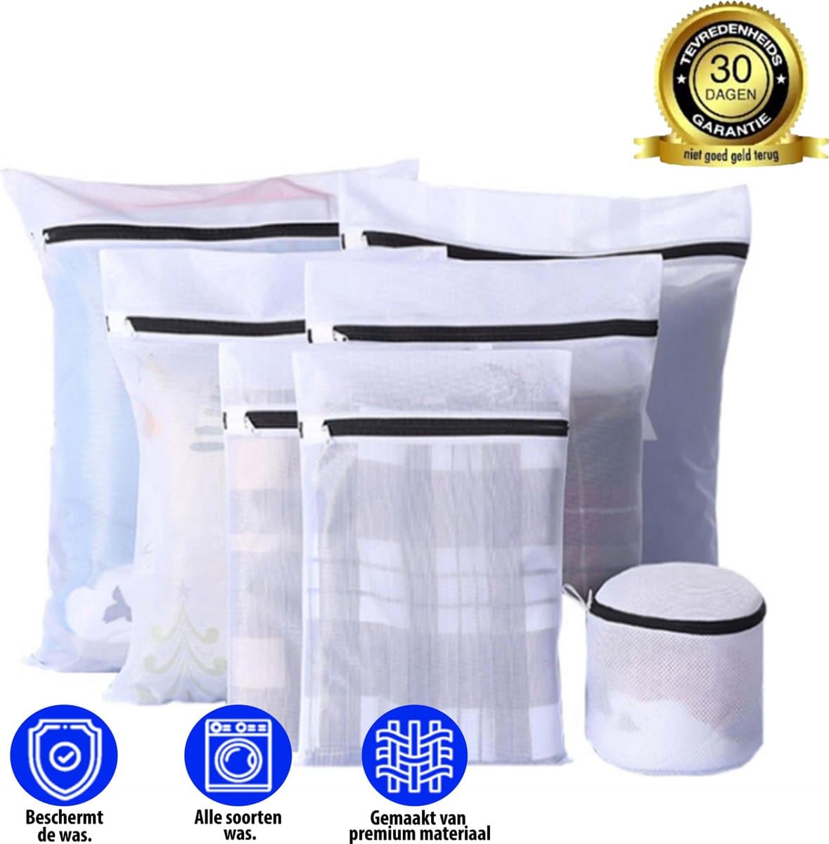 Waszak - Waszakken - 7 stuks - Wasgoed - Waszakje - Wasnetten - Bh waszakje - Wassen - Waszakje lingerie - Wasgoed - Travel organizer - Waszak set - Wasnet - Laundry bag - Waszak met rits - Beschermende waszak - Was - Fijn wasgoed - Eco friendly — afbeelding 1