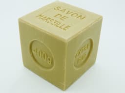 Witte Marseillezeep (Savon de Marseille) - 400 gram (zonder palmolie en plasticvrij verpakt) - Marseille zeep blank voor de hand- en machinewas - vegan - dierproefvrij - zonder chemische toevoegingen — thumbnail 4