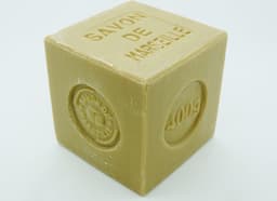 Witte Marseillezeep (Savon de Marseille) - 400 gram (zonder palmolie en plasticvrij verpakt) - Marseille zeep blank voor de hand- en machinewas - vegan - dierproefvrij - zonder chemische toevoegingen — thumbnail 5