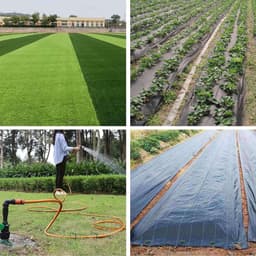 Onkruidbestrijding membraanharingen - 40 tuinharingen + 40 bufferringen - Metalen kunstgrasharingen - 150 mm membraan tuinharingen - Bodembedekkende pinnen palen - Tuinlandschap nietjes — thumbnail 2