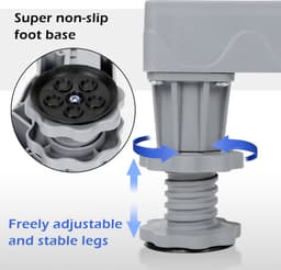 Wasmachine Verhoger - Wasmachine Opbouwmeubel - Wasmachine Sokkel - voor Droger, Koelkast en Vriezer 4 wielen — thumbnail 4