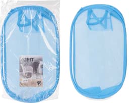 Kipit Wasmand flexibel/opvouwbaar - blauw - kunststof - 33 x 33 x 58 cm - 60 liter — thumbnail 2