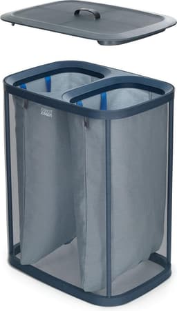 Joseph Joseph Tota Wasmand - 2 Compartimenten – Was Sorteren – 90 Liter - Zwart — thumbnail 5