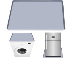 Lekbak Onder Koelkast en Wasmachine 60x60cm - Siliconen Vloerbescherming met Verhoogde Rand