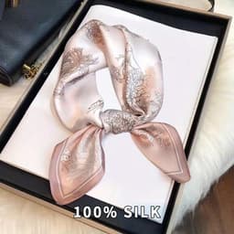 Sjaaltje - Scarf- Accessories - Dames- Bandana's- Halsdoek - Zijde - Moerbei - Roze — thumbnail 1