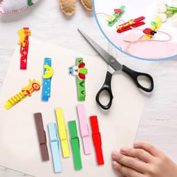 Gekleurde Wasknijpers - Decoratie Clips - Foto's Ophangen - 10 Vrolijke Kleuren - 7 cm Lengte — thumbnail 2