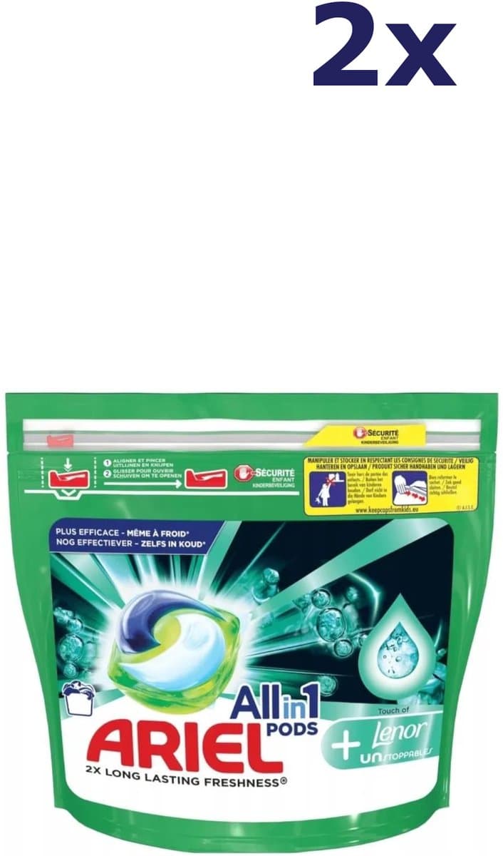 ARIEL Touch of Lenor All IN 1 Universal+ 76 pods — afbeelding 1